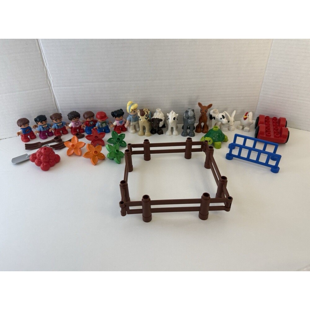 Lego Duplo People Figures misc pieces lot horse sheep cow turtle